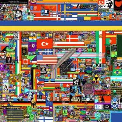 12 hours of r/Place in 12 seconds