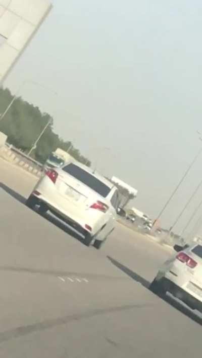 These two idiots on the highway.