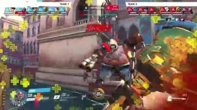 You can see the Hog practiced his hook.