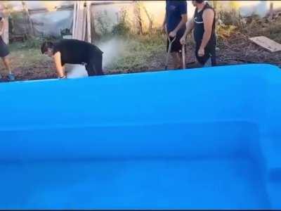 La Plata: Le robaron la pileta y se montó un mega operativo con tecnología dron para recuperarla