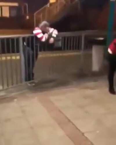 Showing my friends how high I can jump