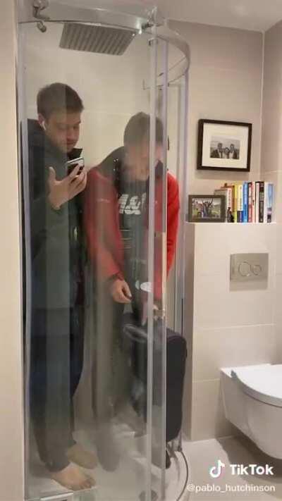 When you miss the tube so much you have to recreate it in your bathroom.