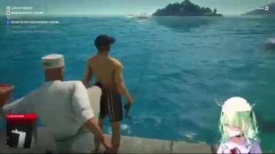 fauna kicks innocent guy into the sea and then leaves