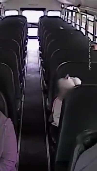 Truck Narrowly Misses School Bus After Brakes Fail.