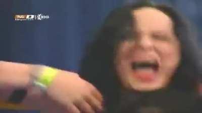 Annie Social kicked in the cunt, choked and then has her boobs bitten