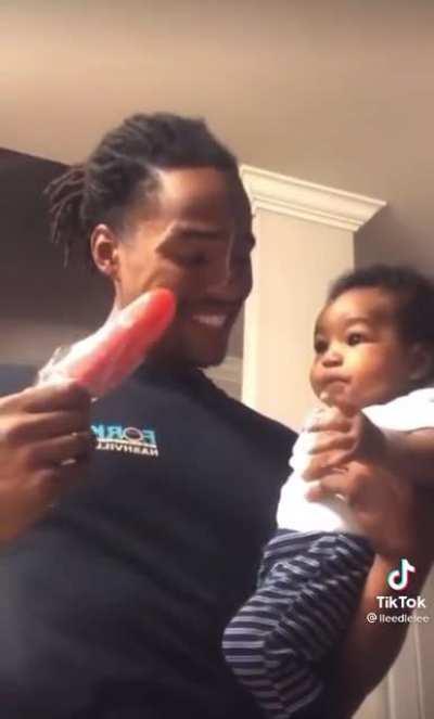 Reminds me of when I let my daughter try skittles. Loved this. (Not my video)