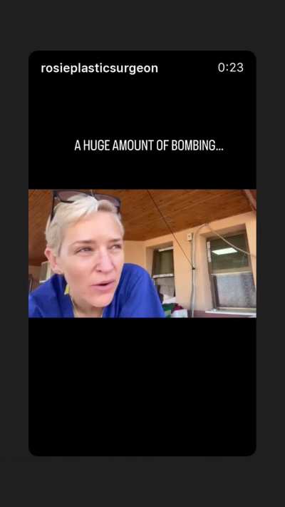 Dr. Victoria Rose's latest update from Gaza, with bombing in the background