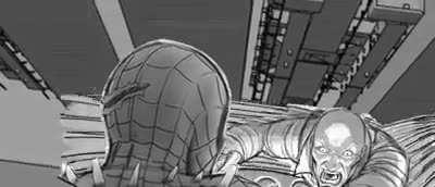 Sam Raimi's Spider-man 4 final battle storyboard