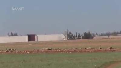 Turkish Leopard 2A4 disables and destroys an incoming ISIS SVBIED along with other elements during Operation Euphrates Shield, Aleppo Governate, 2016. 