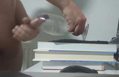 Is shooting a big load into a glass hot? 😉 💦