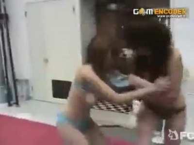 Japanese catfight in bikinis