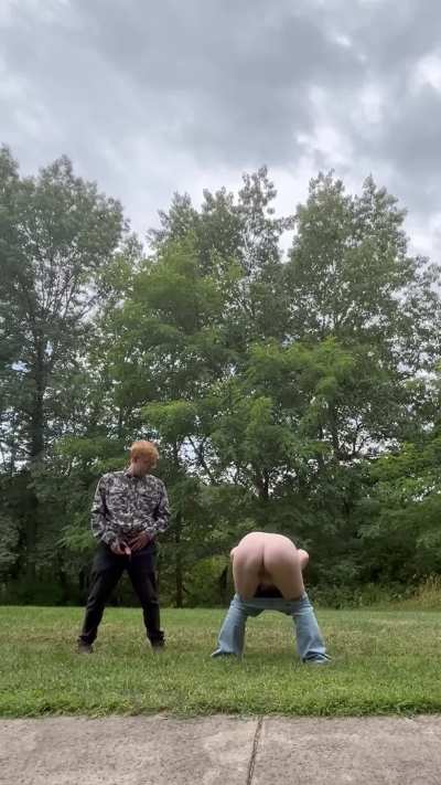 Taking a walk in the park, stopped to cross streams 💦⚔️💦