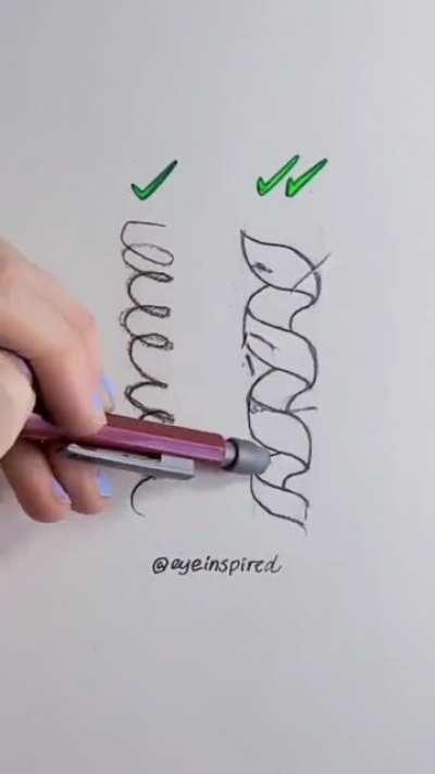 The easiest trick to draw a curl!