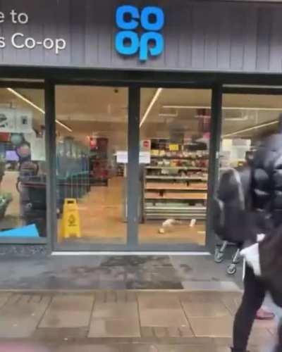 To stop a shoplifter.