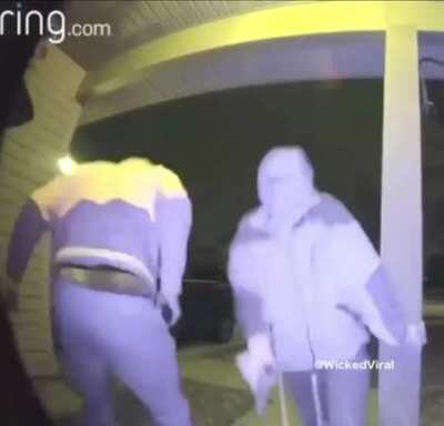 Guy shoots himself in the leg, trying to break into a house