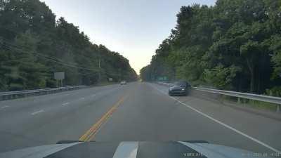 Someone Tokyo Drifted into the guard rails on my way to work.