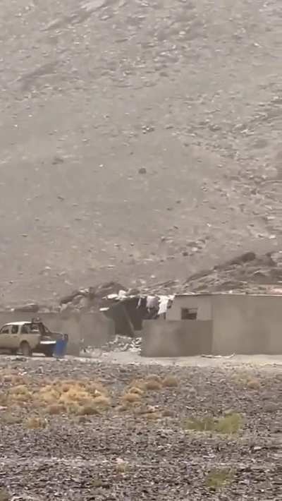 Taliban border post destroyed during recent skirmish between Afghan Taliban and Pakistani military along the Pakistan-Afghanistan border at Bahramchah, Helmand province