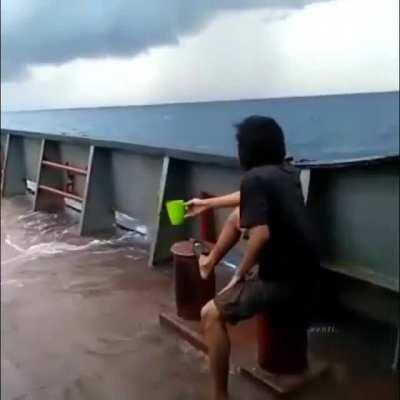 Ahhh.... Coffee and waves.