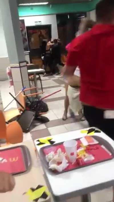 Fight in McDonald's in brazil.