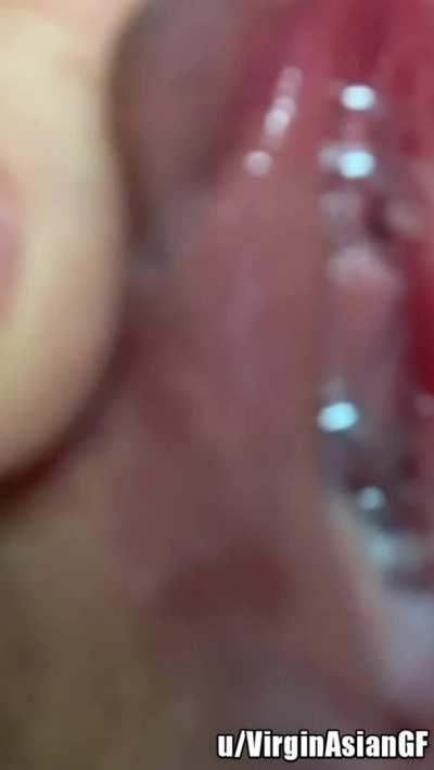 [19f] My Japanese pussy is so tight and wet, it's physically impossible to pull out...