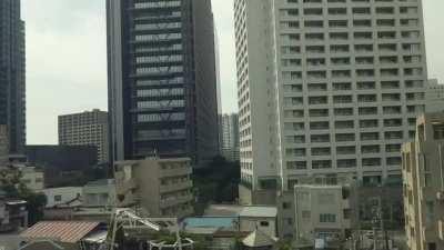 Part of the train ride from Osaka to Tokyo