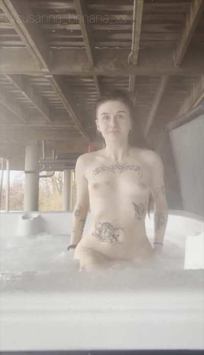 Hope in and join me! I’m sure the neighbors aren’t peeking… pretty sure