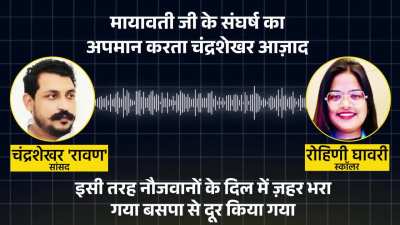 In this video uploaded by Rohini, Chandrashekhar Ravan is seen abusing Mayawati ji and other Dalit leaders.. is it acceptable to self proclaimed 