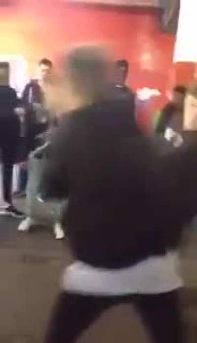 Dude with the black shoes was waiting for this day.