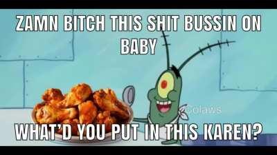 Plankton gets the secret krabby patty formula