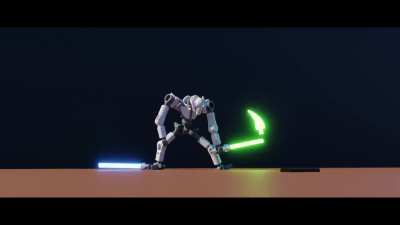 Grevious animation test rendered