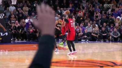 [Highlight] Nurkic drills the three but Booker counters with his own