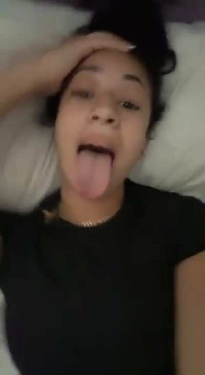 Jaden with her Tongue Out