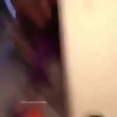 black man dressed as goku