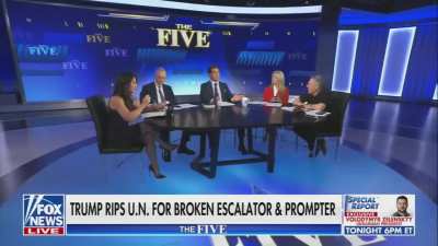 Fox News host Jesse Watters on the UN’s escalator and teleprompter issues said “What we need to do is either leave the UN or bomb it.”