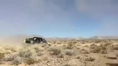 Off-roader blown to bits