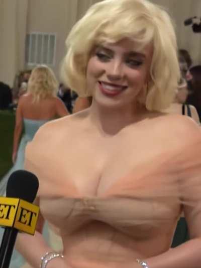 Billie Eilish's big tits look spectacular in that dress