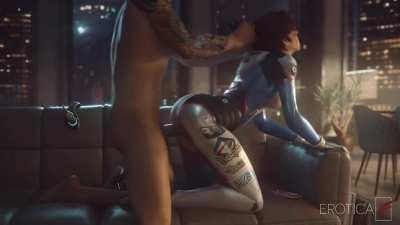 D.Va on the couch (VGerotica)
