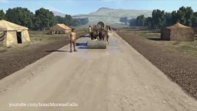 Roman road construction