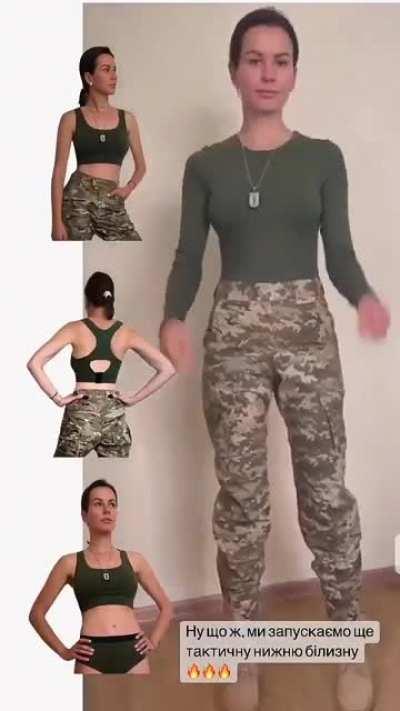 New Ukrainian military uniform and underwear designed for women