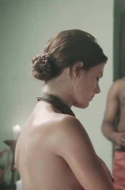 Laura surrich being forced to make a baby in Spartacus