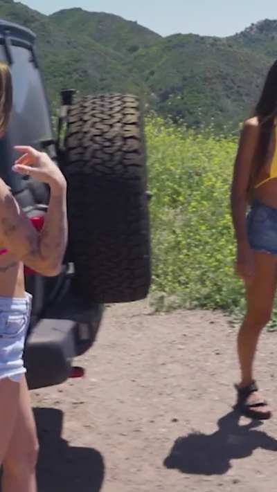 in the back of the car