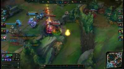 Building crit on Nasus while fed makes for triple bonks like this