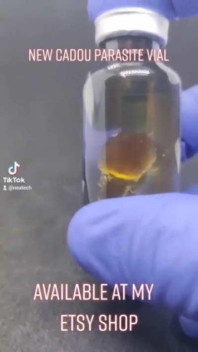 I've made this Cadou parasite Vial prop. Available for sell if someone is interested ;).