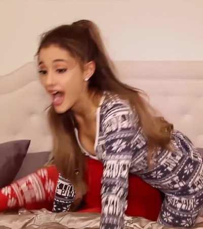Ariana Grande - Christmas BTS 4 of 10 - Cropped, looped, brightened, slowed, Dain'd and AI'd