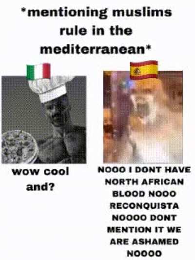 spaniards, join italy into embracing berber heritage 🤲🏿☝🏿👱🏿‍♂️ 