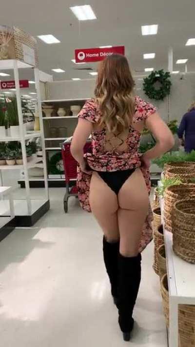 Flashing in the open at Target [GIF]