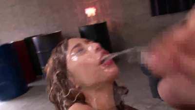 Having bath of jizz?