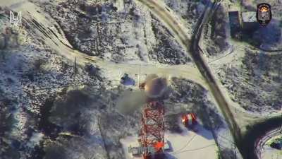 Destruction of the Russian radar complex 