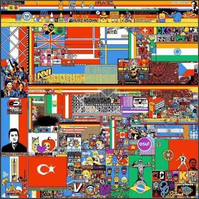 You all seem to like timelapses, so here's 6 more hours of r/place in 20 seconds.