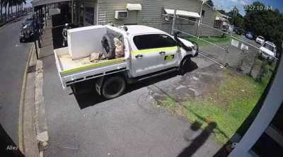 Aussie Guy Turns His Driveway Into a No Parking Splash Zone